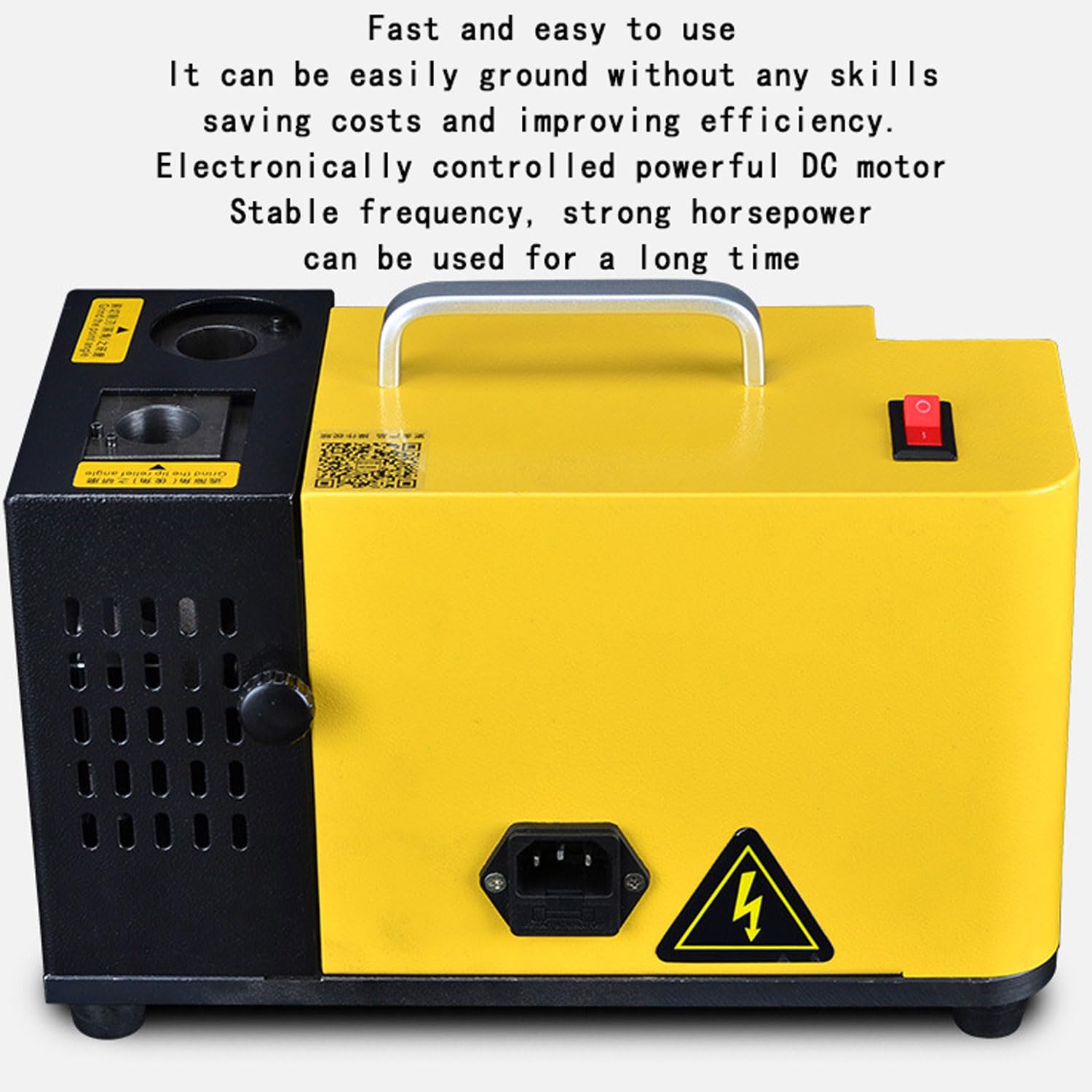 Affilatrice per punte da trapano, macchina elettrica portatile per punte da 4-14 mm, ad alta precisione con 11 pinze, angolo regolabile da 95° a 135°, strumento professionale per affilare