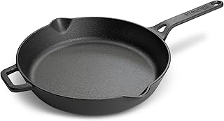 Prestige Cast Iron Fry Pan 26 cm | Cast Iron Skillet | Induction Frying Pan | Iron Fry Pan | Pre-Seasoned Cast Iron Cookware PR48889