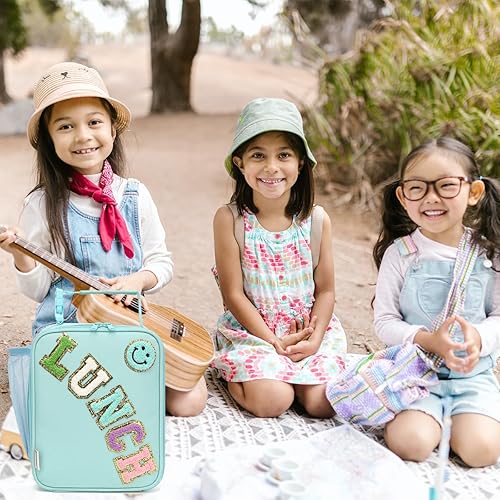 Miniatura 7 de Lonchera con aislamiento para mujeres, niñas, adolescentes, bolsa grande con aislamiento térmico para niños, grande, reutilizable, linda, bolsa