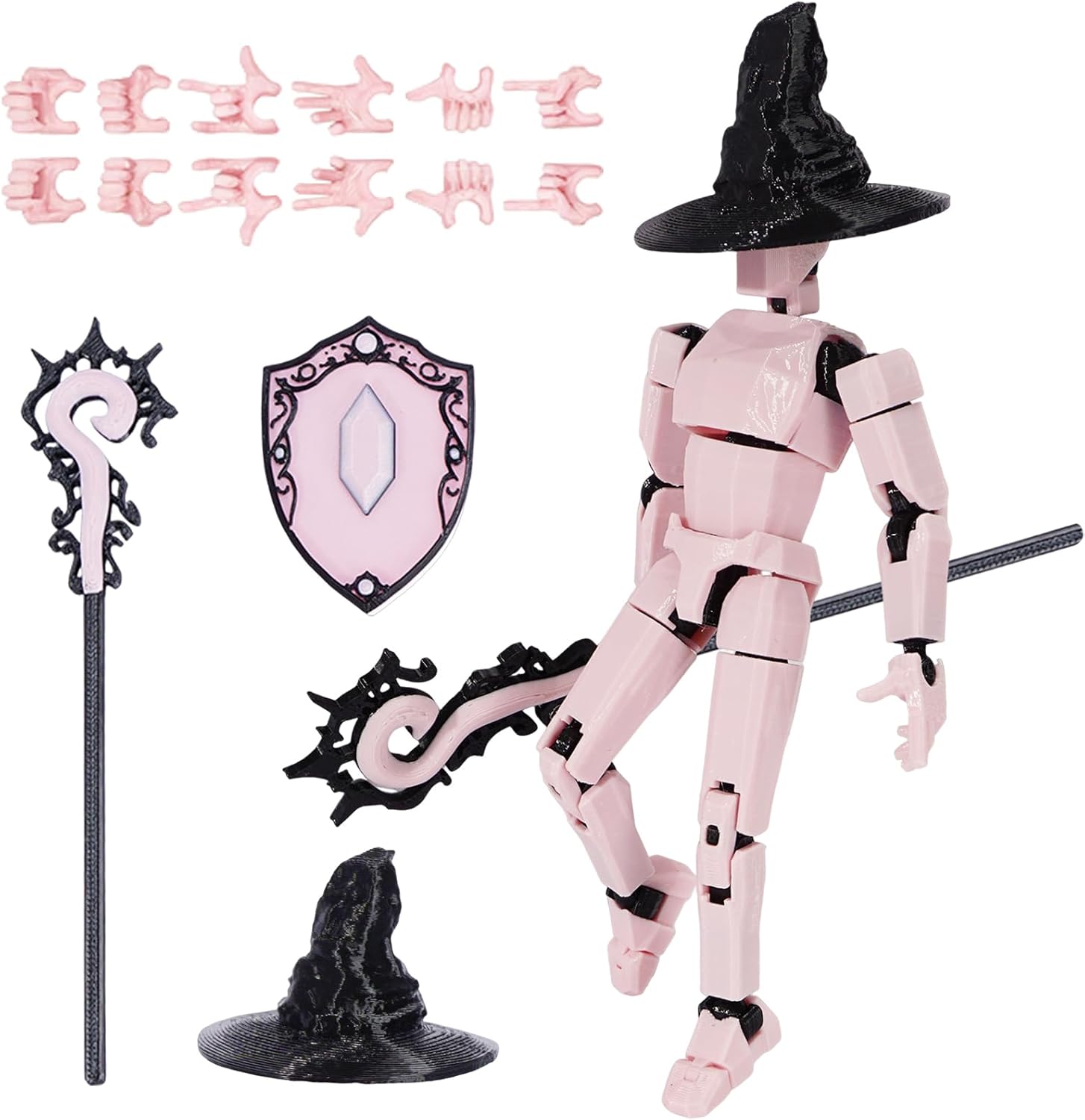 T13 Action Figure Set Assembled-3D Printed Multi-Jointed Movable Dummy 13，Titan 13 Action Figure, Birthday Gifts for Boys, Girls Desktop Decorations