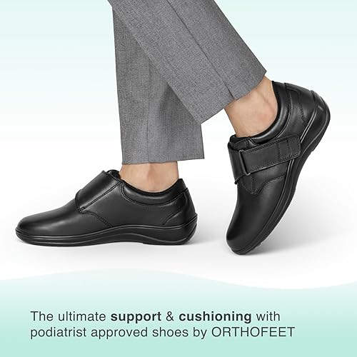 Miniatura 2 de Orthofeet Alivio probado del dolor de talón y pies. Anchos extendidos. Zapatos ortopédicos de cuero para mujer diabética de juanetes, Arcadia