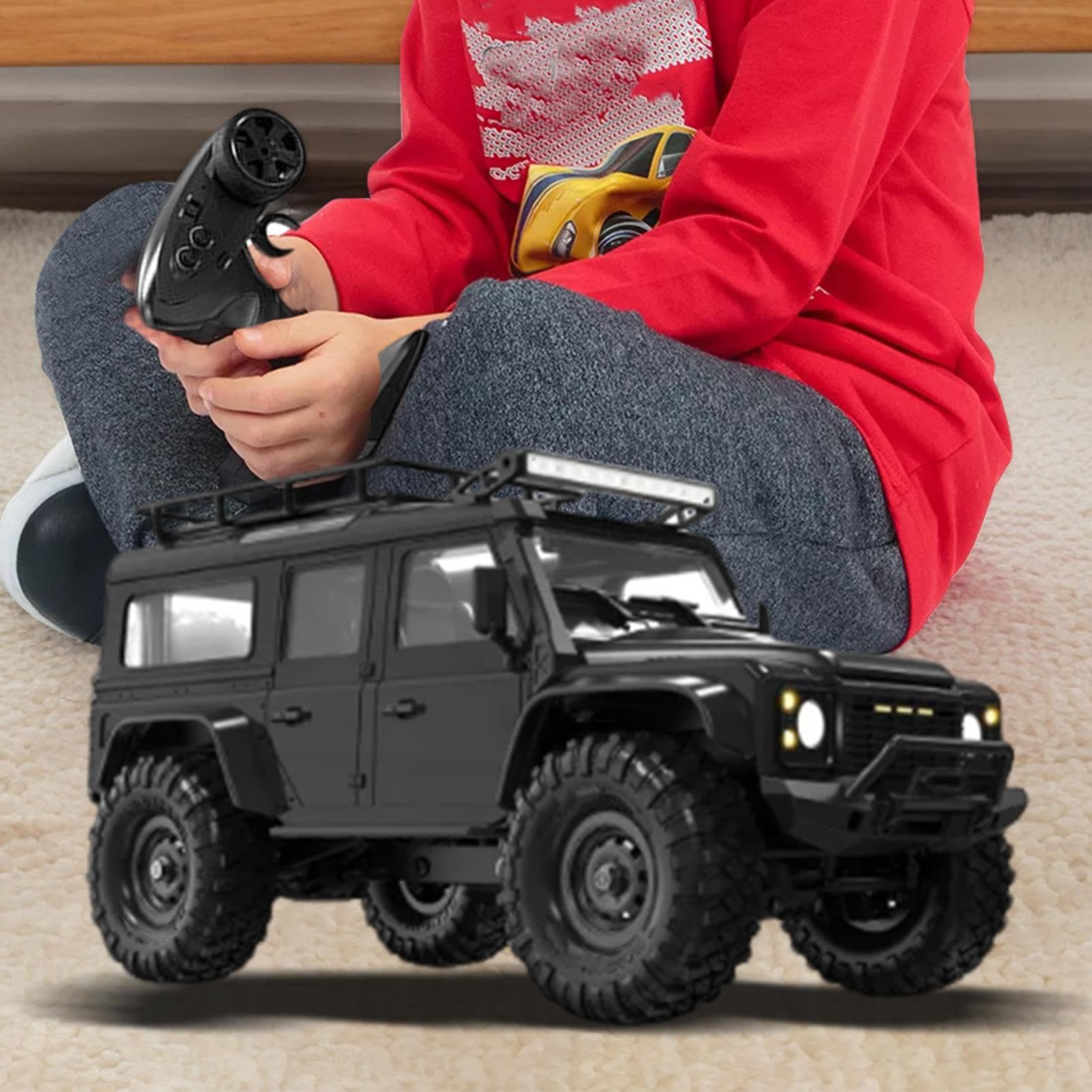 Generico Macchina RC Drifting Modellini Crawler A LED | Veicolo Fuoristrada Radiocomandato 1 16 Per Bambini Ragazze Adulti Feste Festival Compleanni All'Aperto Casa Intrattenimento