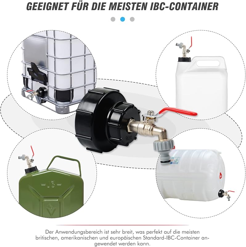 STEEIRO IBC Tartály Kifolyó Csap 1/2 Hüvelyk Sárgaréz Víztartály Adapter Kert Tömlő Csatlakozó Golyóscsap Tartozék