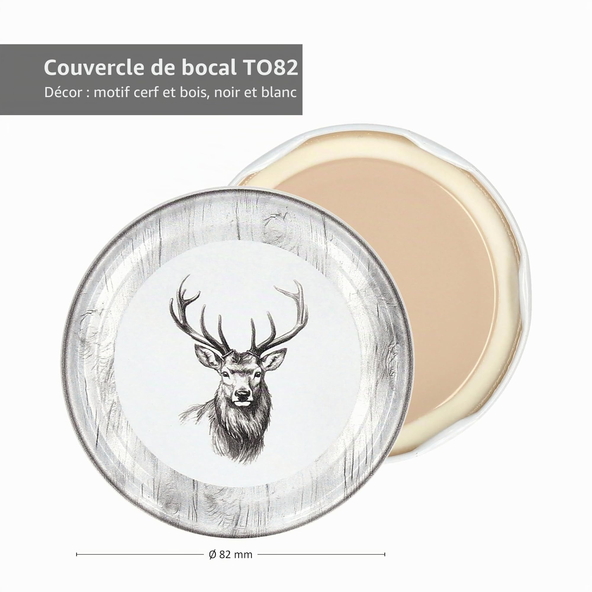 MamboCat Lot de 100 bocaux en verre de 230 ml avec couvercles à visser Alois Cerf I Bocaux de conservation + jusqu'à 82 couvercles + livret de recettes gratuit I Bocaux de conservation et conservation
