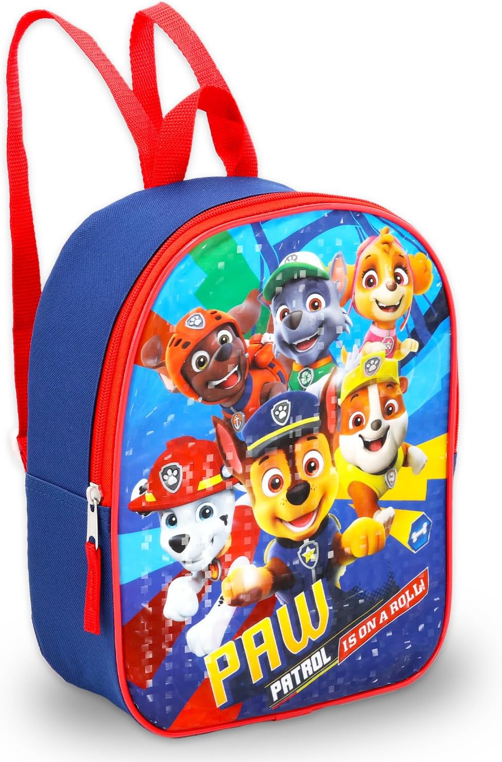 Paw Patrol Mini Backpack for Boys - Bundle with 12" Small Backpack Featuring Chase, Marshall, Rubble Plus Water Bottle, Stickers and More | Paw Patrol Mini School Bag Set for Kids