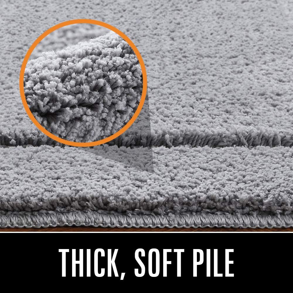 LOCHAS Luminous Non Slip Bathroom Rugs Runner 24 x 60 Inch, Extra Soft and Comfy Bath Mats Rug, Absorbent Thick Microfiber Mat Carpets for Shower, Light Gray - Image 8