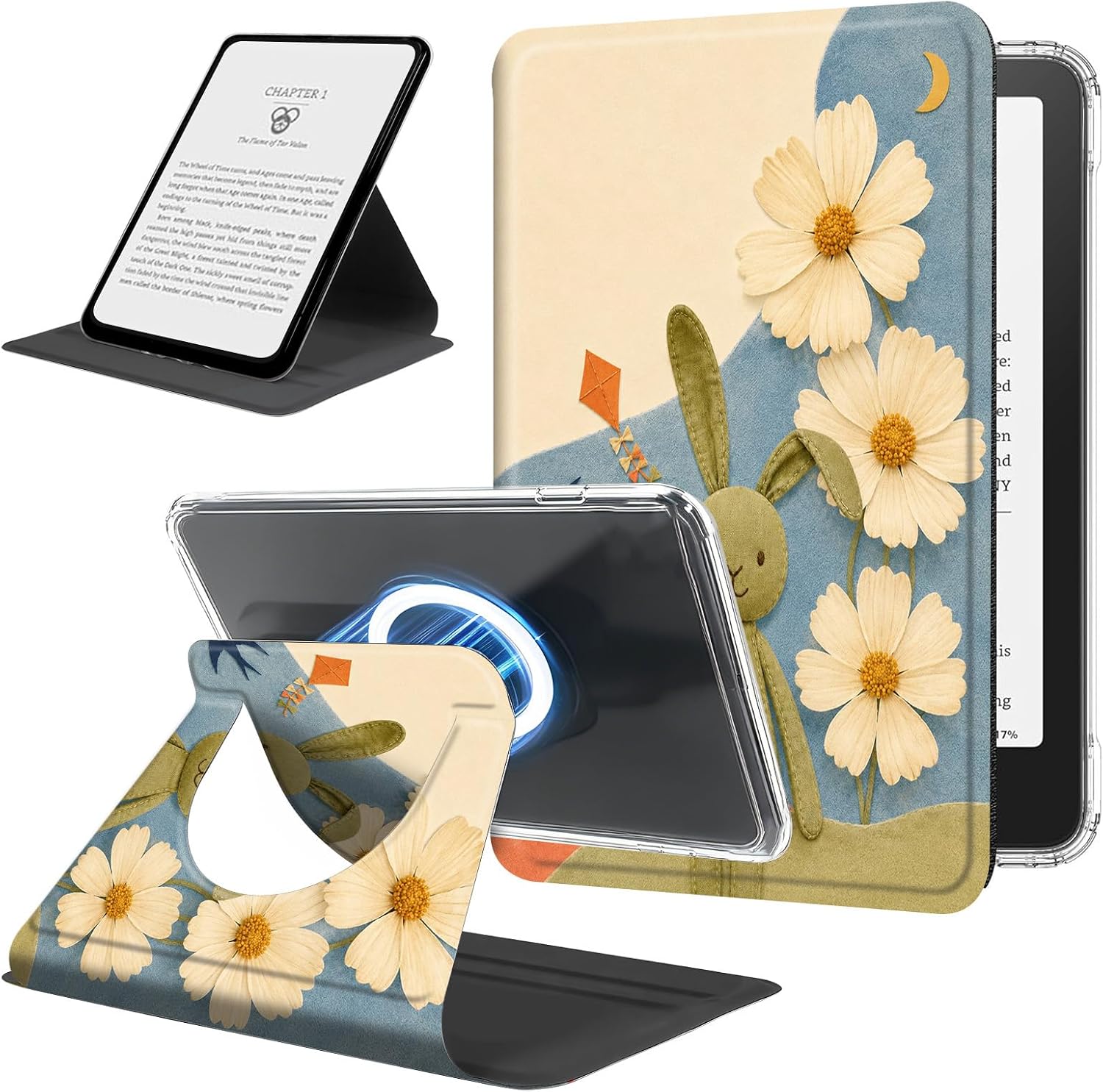 Retro Collage Magnetic Case for 6" Kindle 11th Gen,2022/2024 Release