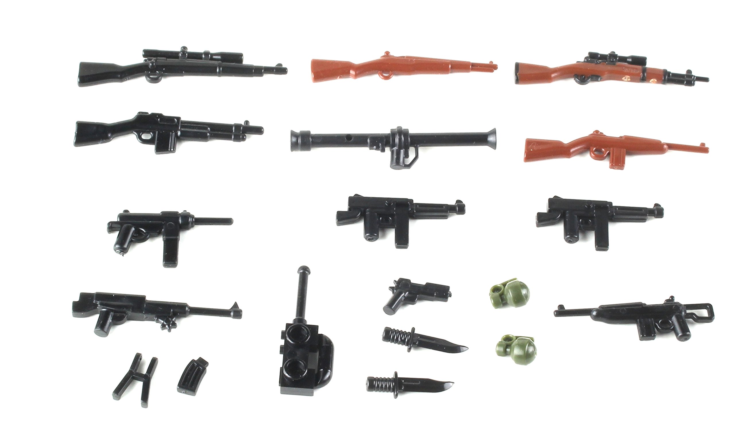 Buy Custom WW2 US Weapons Pack (P15) Designed for Brick Minifigures ...