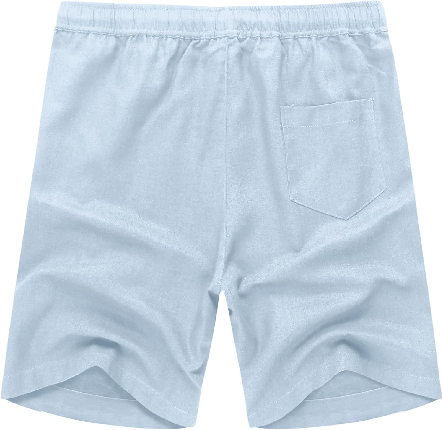 COOFANDY Men's Linen Shorts Casual Elastic Waist Drawstring Summer Beach Shorts - Image 4