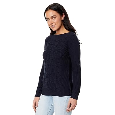 Tommy Hilfiger Cate Cable Boatneck Sweater Women