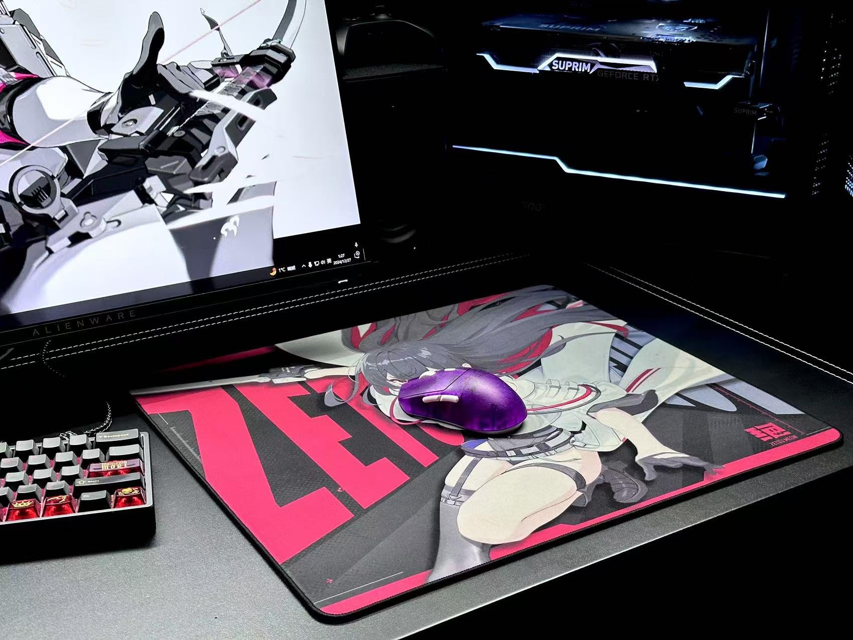 Amazon.co.jp: ZETSUMEOW 刃 YAIBAゲーミングマウスパッド/布製