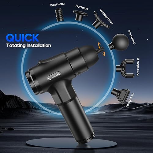 Miniatura 4 de AERLANG Pistola de masaje, masaje de espalda muscular de tejido profundo para atletas, alivio del dolor, masajeador de percusión con 6 cabezas de