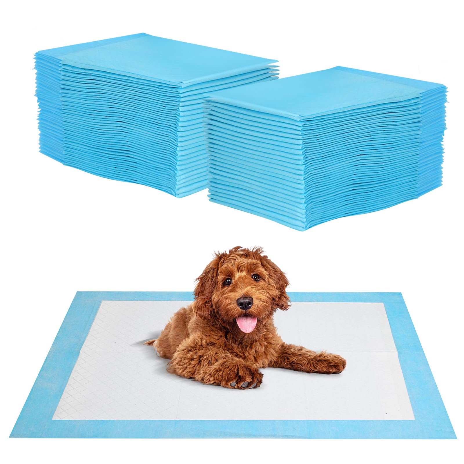 JANUIXCO 40 Stück Welpen Unterlagen - 60 × 60 cm PIPI Matten für Hunde - Wickelunterlage Einweg Auslaufsicheres 5-Lagiges Design mit Schnell Trocknender Oberfläche