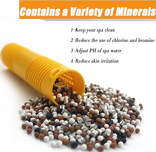Miniatura 4 de SPA - Piezas de barra mineral para bañera de hidromasaje y piscina, duran 4 meses (amarillo, paquete de 2)