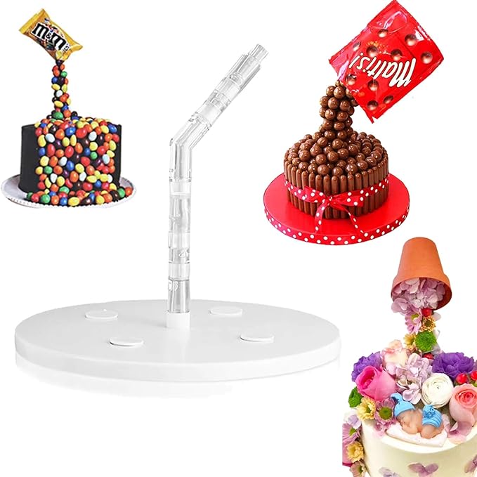 Cake Pouring Kit Anti Gravity Cake Stand Reusable DIY Decorative Cake