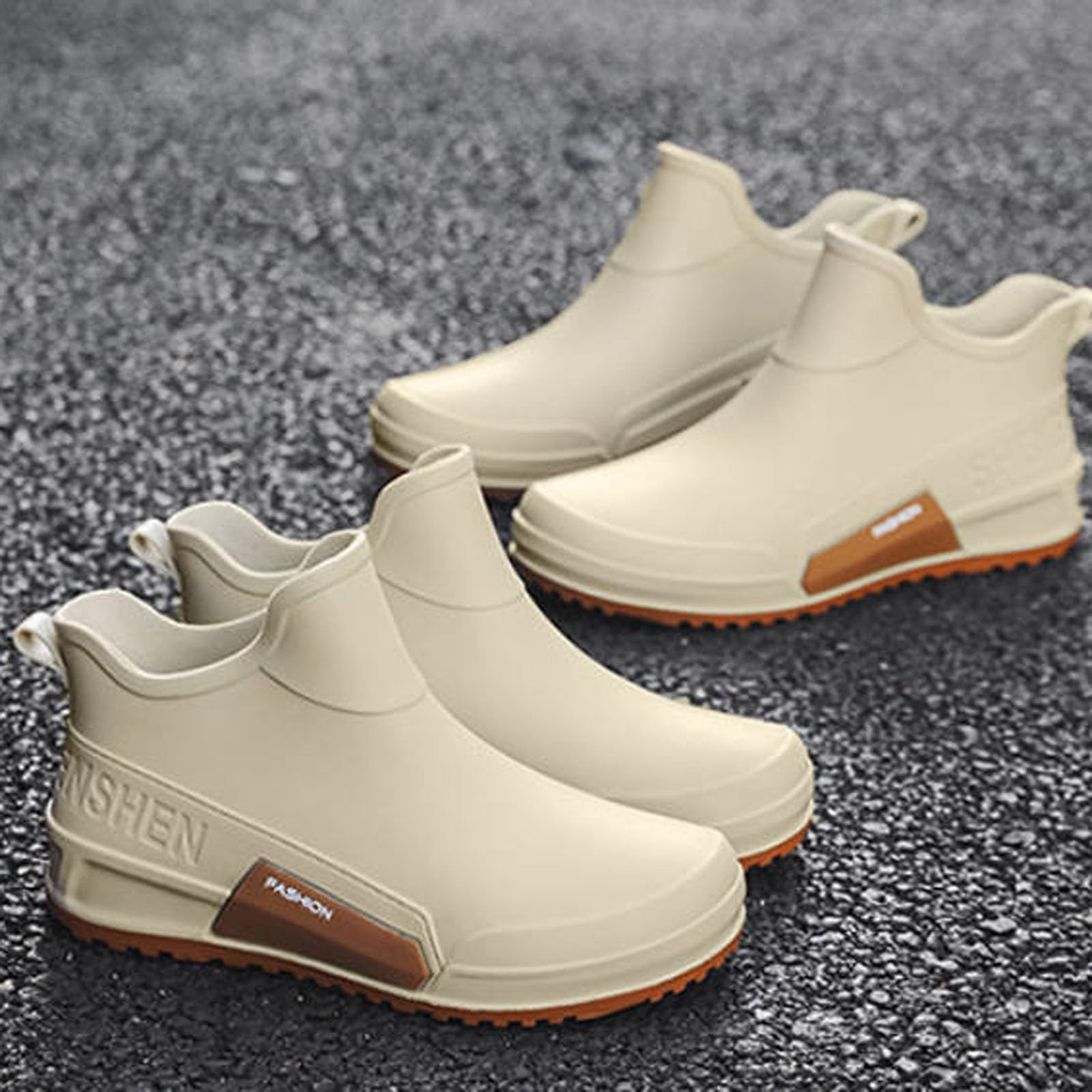 Genérico Zapatos de lluvia para mujer cómodos para todas las estaciones, perfectos días lluviosos, diseño de moda, ideal para ropa de ocio impermeable