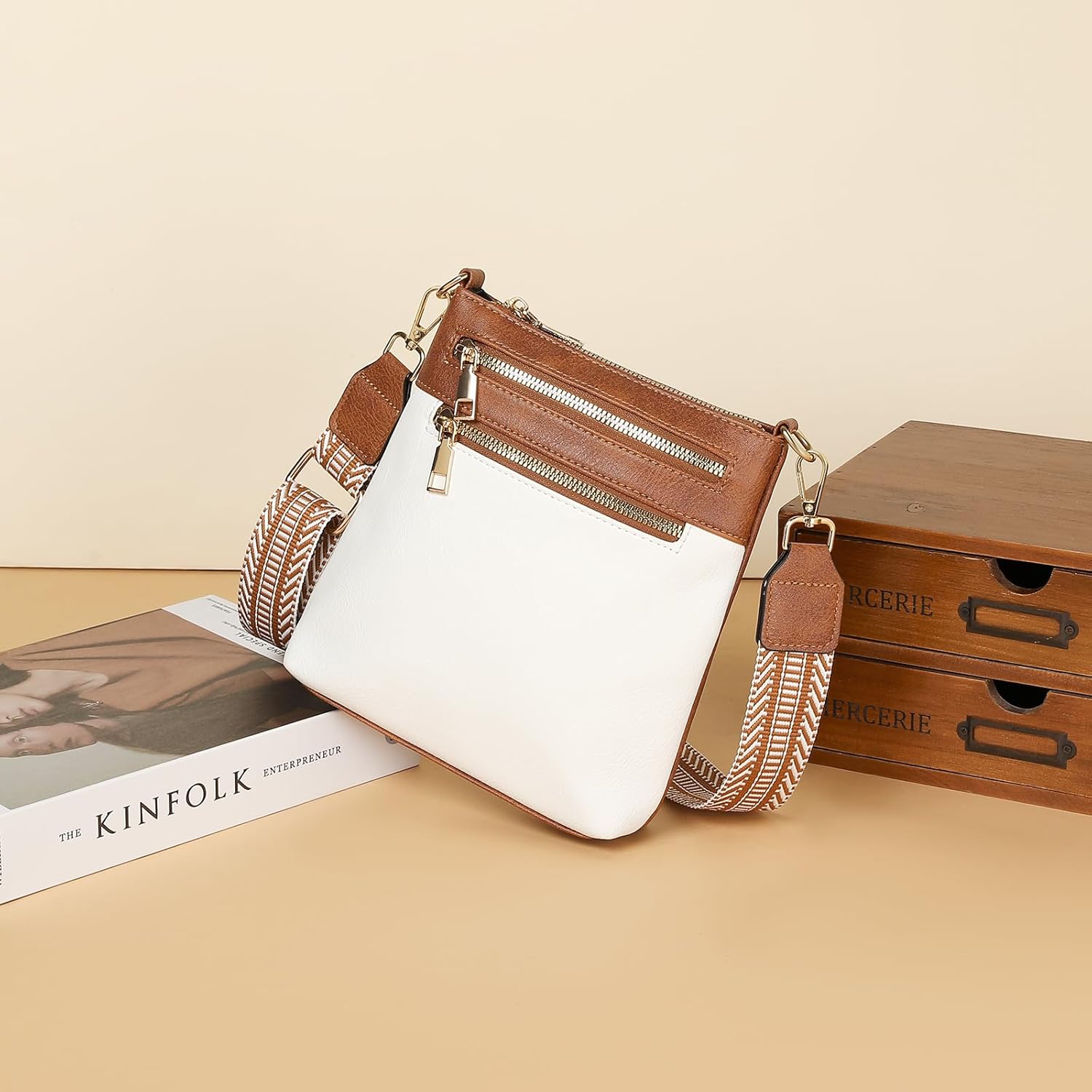 SENDEFN Crossbody Bags for Women Tote Bag and Handbags Fashion Shoulder Purse with Adjustable Guitar Strap - Image 2