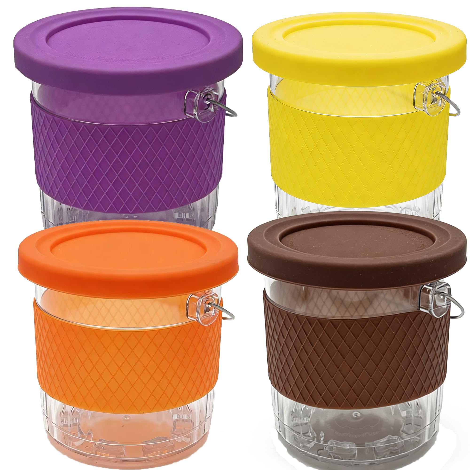 Tasses Ninja Creami NC301 NC300 NC299AMZ Lot de 4 Pots de Rechange