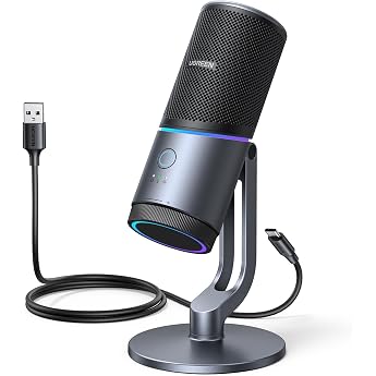 UGREEN USB Microphone with RGB Light Noise Reduction 24 bit/96 kHz