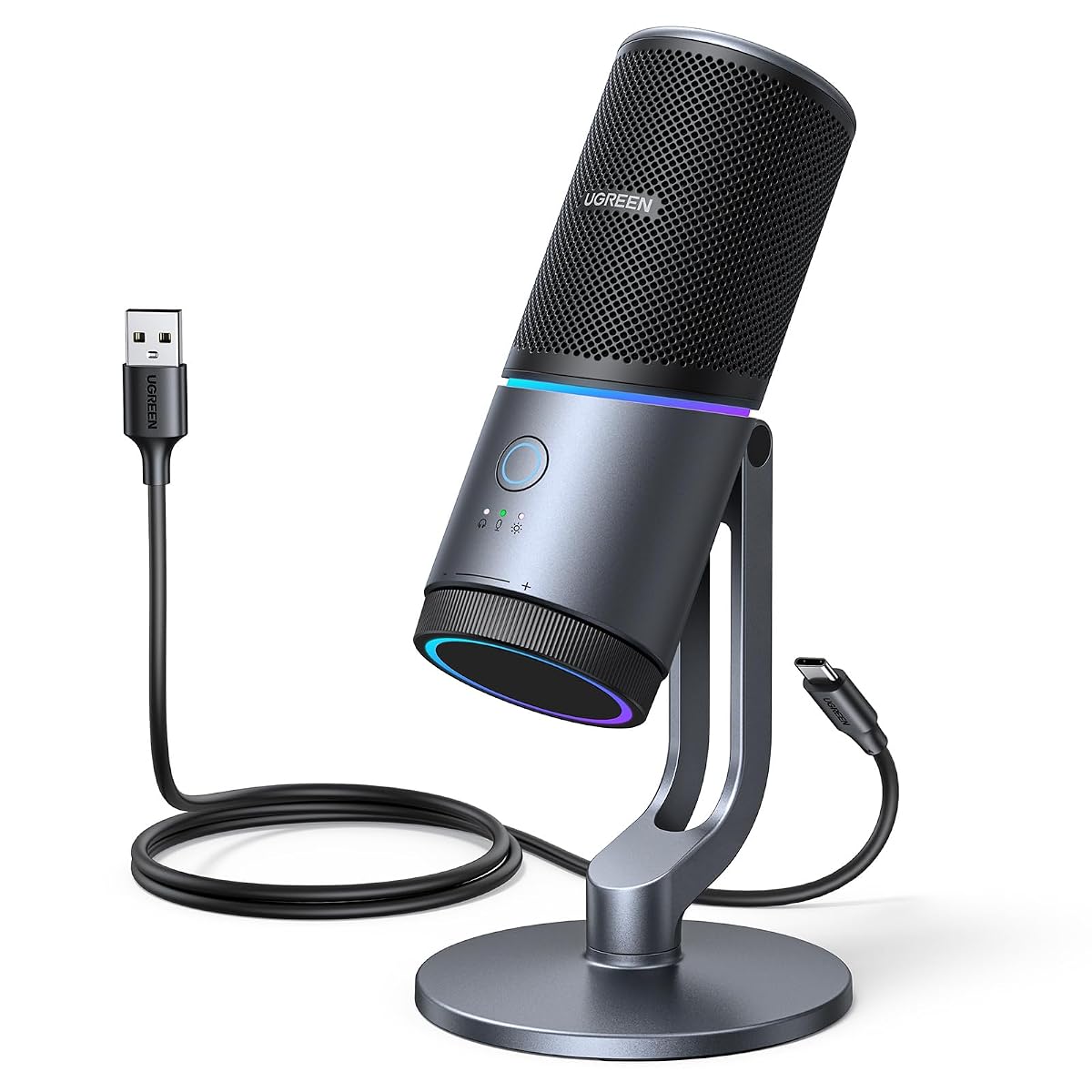 UGREEN 24-bit/96kHz USB Condenser Microphone for PC, Laptop and PS5
