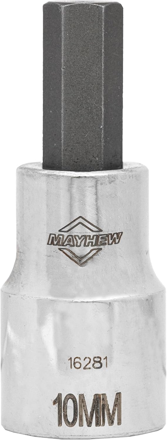 Mayhew Tools 16020 Metric Hex Socket Bit Set, Chrome Plated, 5-Piece