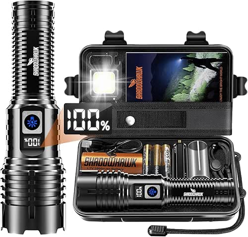 Shadowhawk Linternas LED Alta Potencia 1000000 Lumen | Militar Linterna