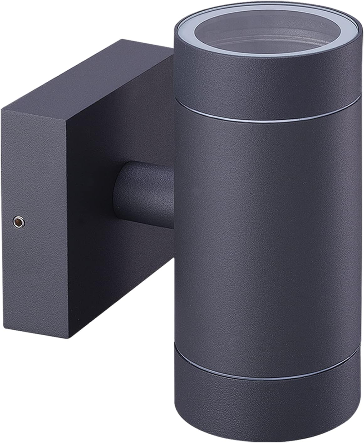 Biard Modern Black Round Curved Up Down Outdoor Security Wall Light ...
