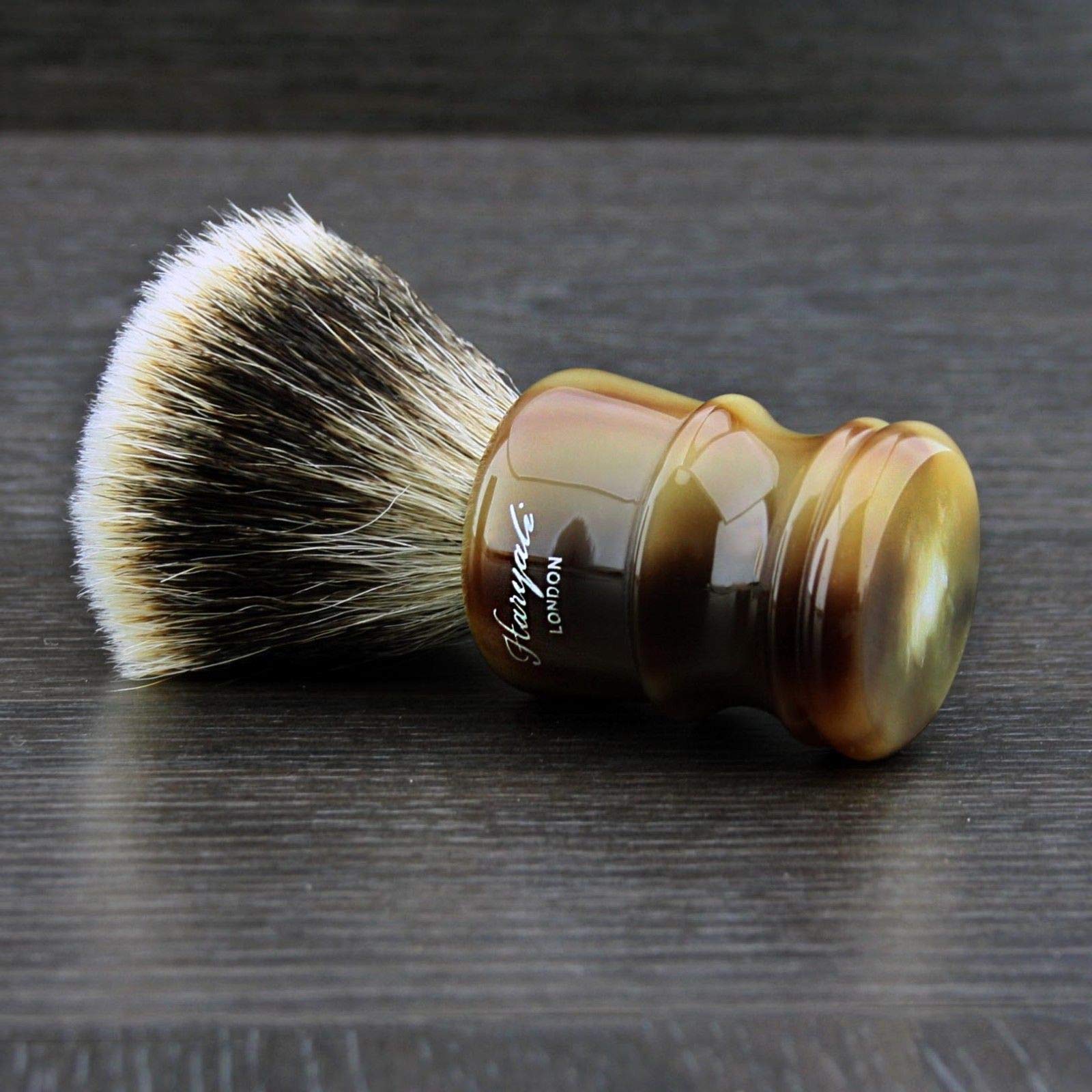 Pennello da barba in acciaio inox con punta in argento di alta qualità, grande assorbimento d'acqua, ottima aggiunta a qualsiasi collezione di rasatura