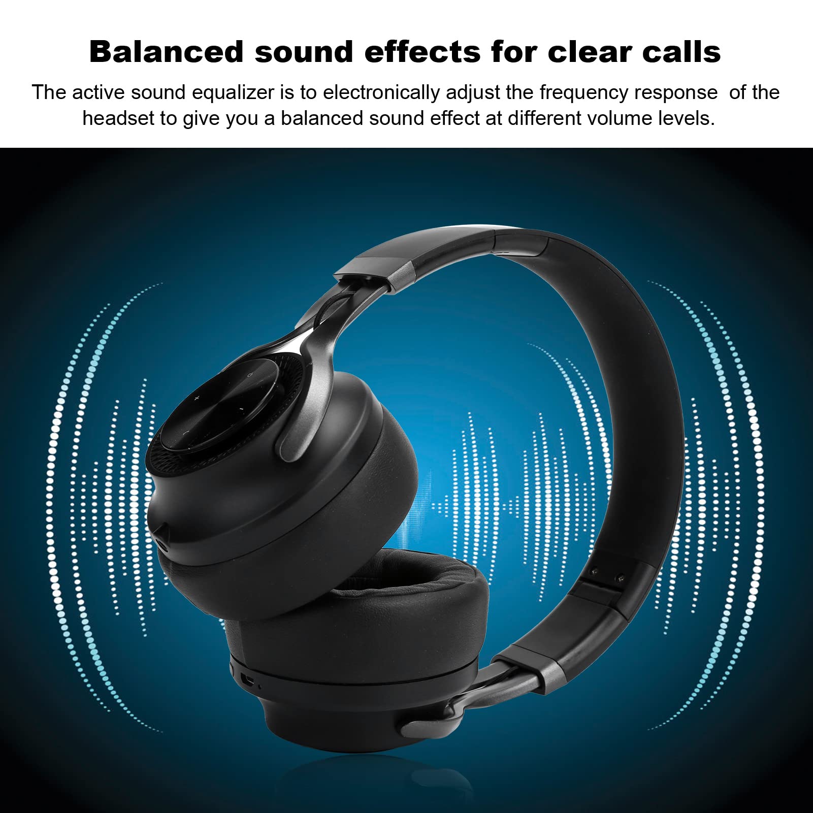 Bezprzewodowe Słuchawki Bluetooth, Słuchawki z aktywną redukcją Szumów ANC, Składane, Lekkie Słuchawki Nauszne, z Kablem 3,5 Mm, Pudełko do Przechowywania, do Podróży, Sportu, Gier