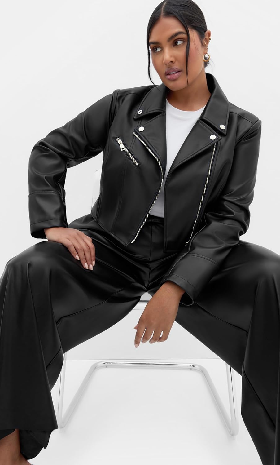 City Chic Women's Jacket-Amira Faux Leather - Image 2