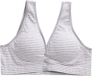 Still-BHS Baumwolle Schwangerschaft Bra Damen Ohne Bügel Still BH Atmungsaktiv Bustier Bequem Leichte Sport BH Push Up Anti Sagging Bralette Tägliche Unterwäsche zum Schlafen und Stillen