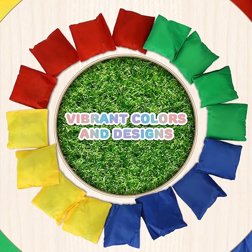 Miniatura 6 de TOY Life Juego de lanzamiento de bolsas de frijoles, Cornhole, juguetes al aire libre para niños de 4 a 8 años, agujero de maíz, juego de cornhole,