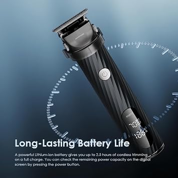 Oraimo Beard Trimmer for Men, Cordless with Adjustable Rotating Head