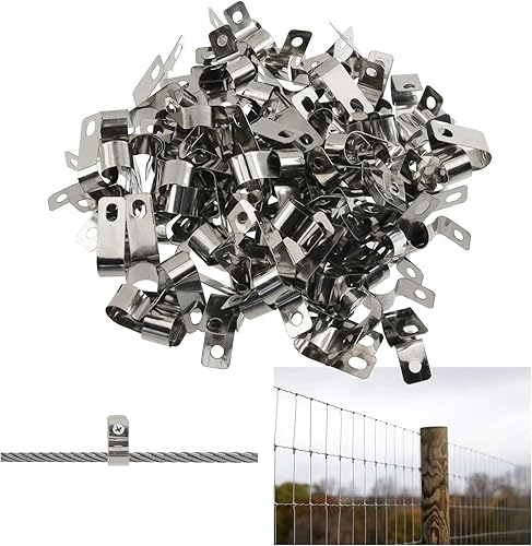 Miniatura 12 de Antrader Abrazadera de cable tipo R, clips organizadores de cables de nailon blanco para 3/8 pulgadas de diámetro, paquete de 200 unidades con