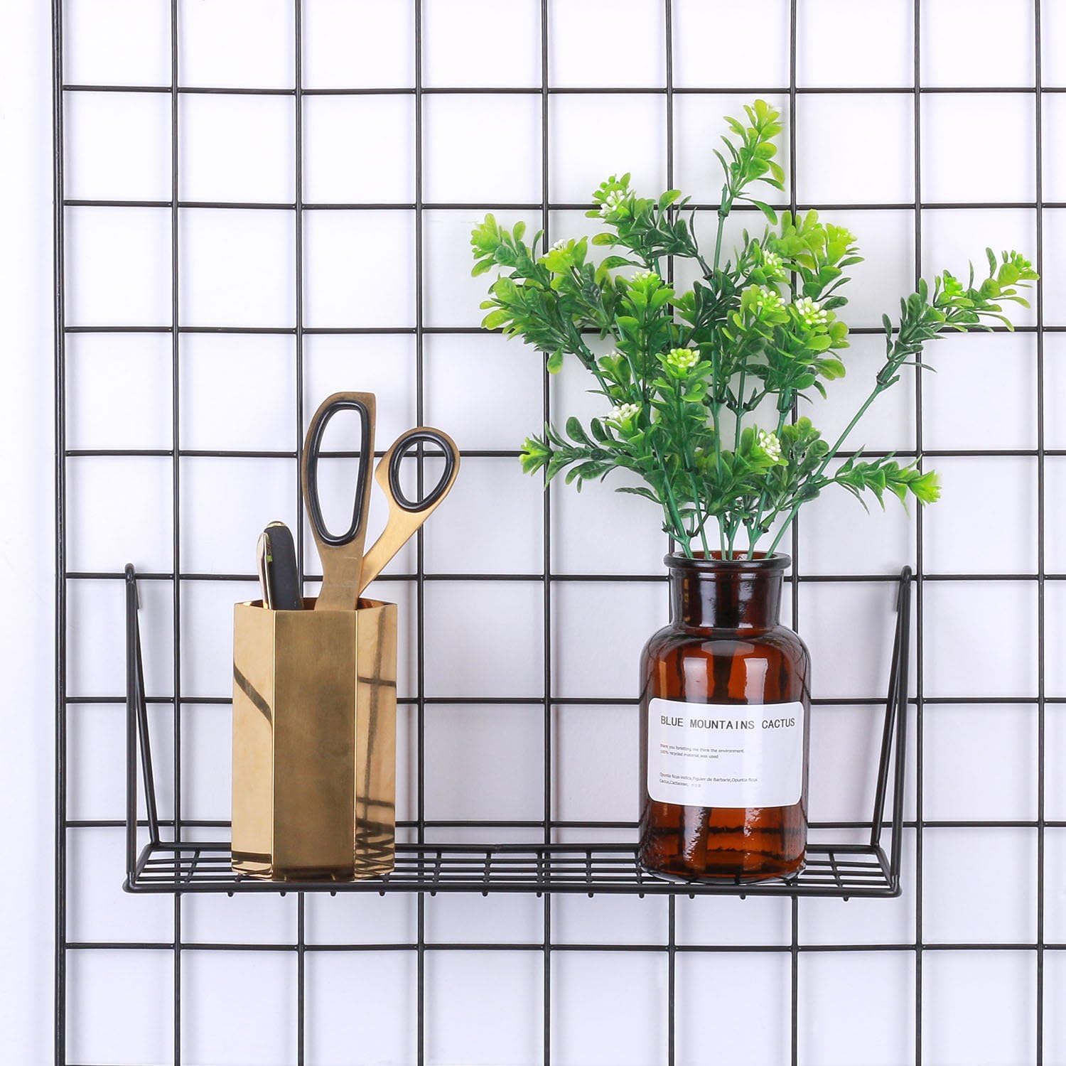 Photo 1 of Kaforise Hanging Shelf for Wire Grid Panel, Black, 11.8" x 4.3"