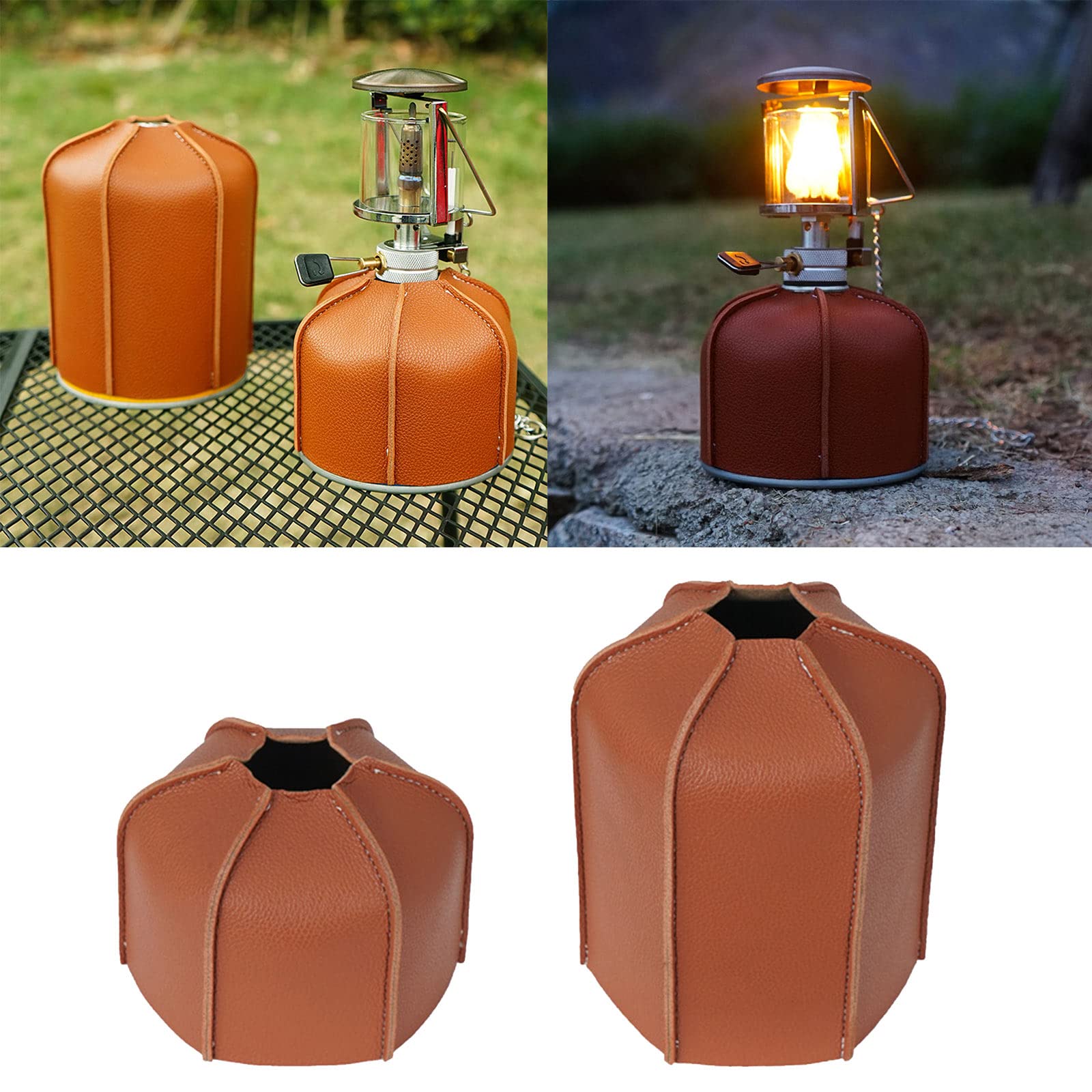 ZIRANU Canister Cylinder PU Leather Canister Protective Box Propane Cylinder Tanks Protector