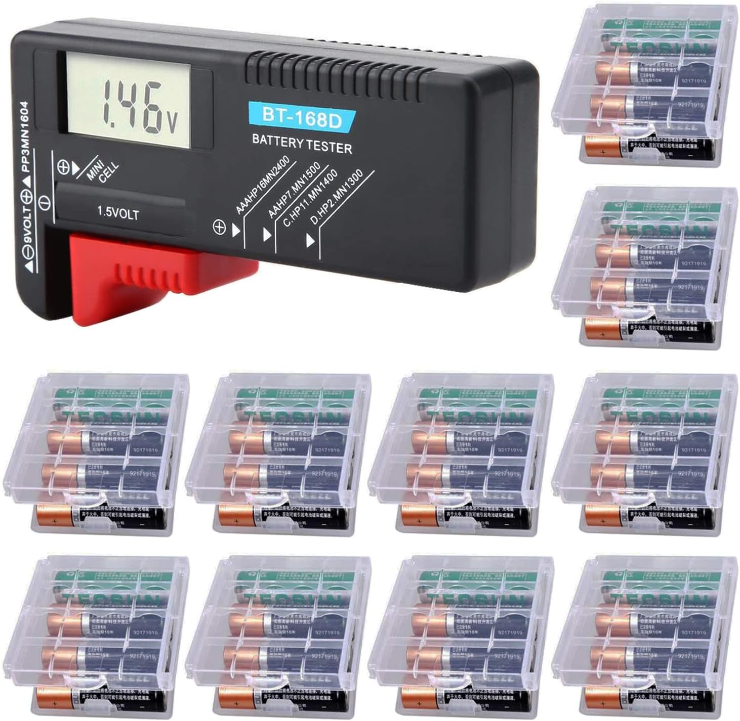 Tester Per Batterie Universale - Controlla AAA, AA, C, D, 9V E Pile A Bottone Senza Alimentazione - Foto 11