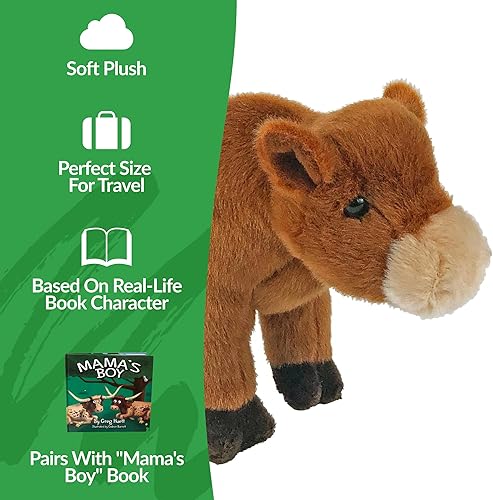 Miniatura 2 de Big Country Toys Scarlett The Red Angus Heifer - Animales de granja de peluche - Personaje de niña de papá - 9.75 pulgadas de largo - Poliéster