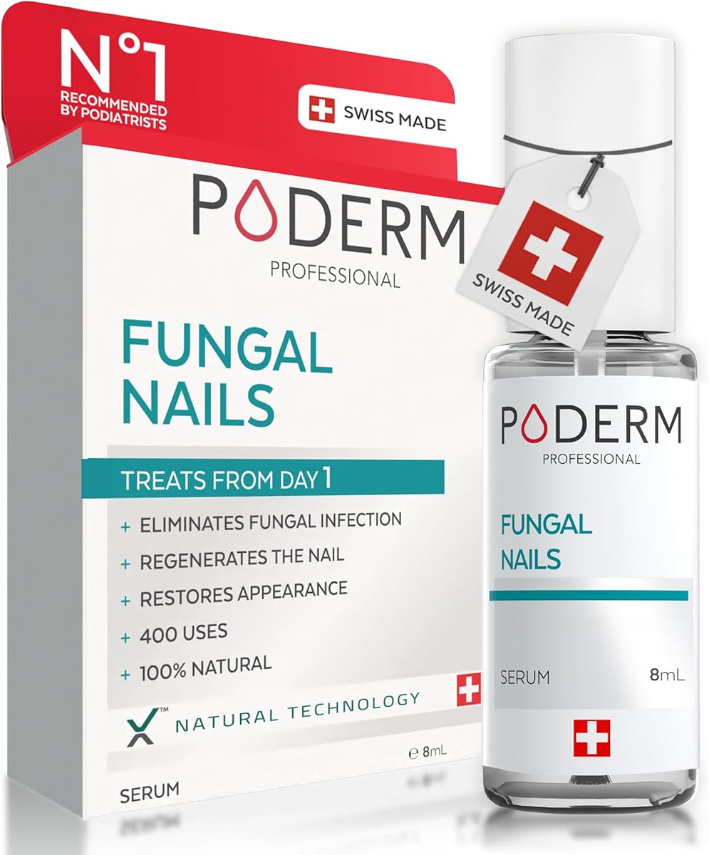 PODERM - FUNGAL NAIL TREATMENT - Nail Fungus Treatment for Toenail - Exceptional and Powerful Plants Anti-Fungal Restorative Properties - Professional Foot/Hand Treatment - Quick&Easy - Swiss Made