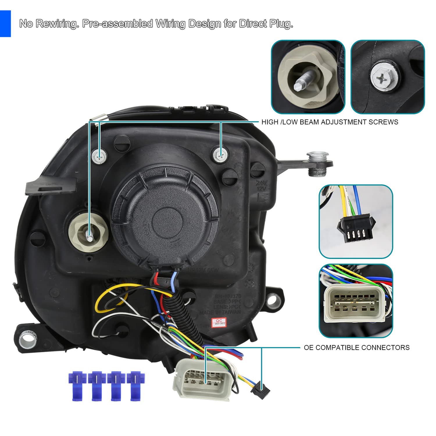 Amazon | SPEC-D TUNING ヘイローリング ブラック プロジェクター 