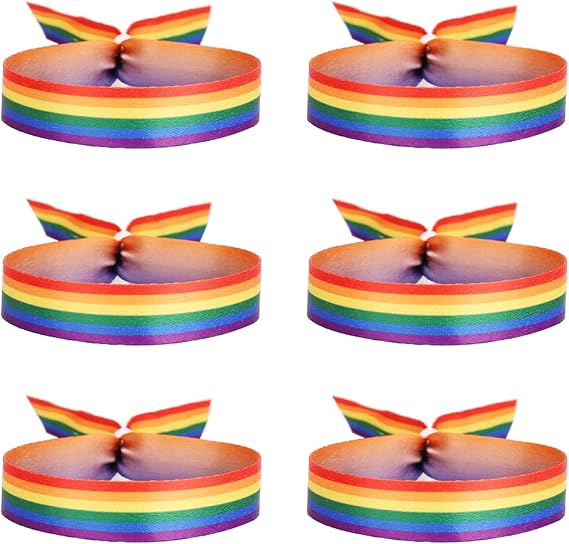 MWOOT Pride Bracelets, 10 Stück Regenbogenarmband, LGBTQ Bänder für