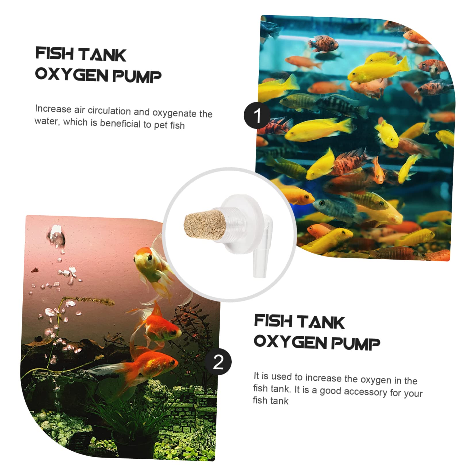 ABOOFAN 5 Sets Aquarium-luftstein-sprudler Feine Blasendiffusoren Für Die Sauerstoffversorgung Von Aquarien Robustes Material Dauerhafte Nutzung 10 Stück * 5