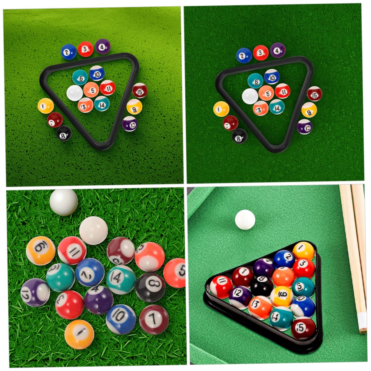 Abaodam Mini Jeu de Table avec 17 Mini-balles en Résine et Accessoires de Table de Billard, Design Sûr et Adapté aux Garçon et Filles pour Usage en Intérieur et Outdoor
