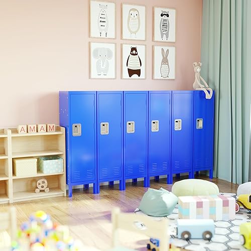 Miniatura 4 de Armario de almacenamiento de metal para empleados, armario de metal con cerradura con puerta, armario de almacenamiento para dormitorio, armario de