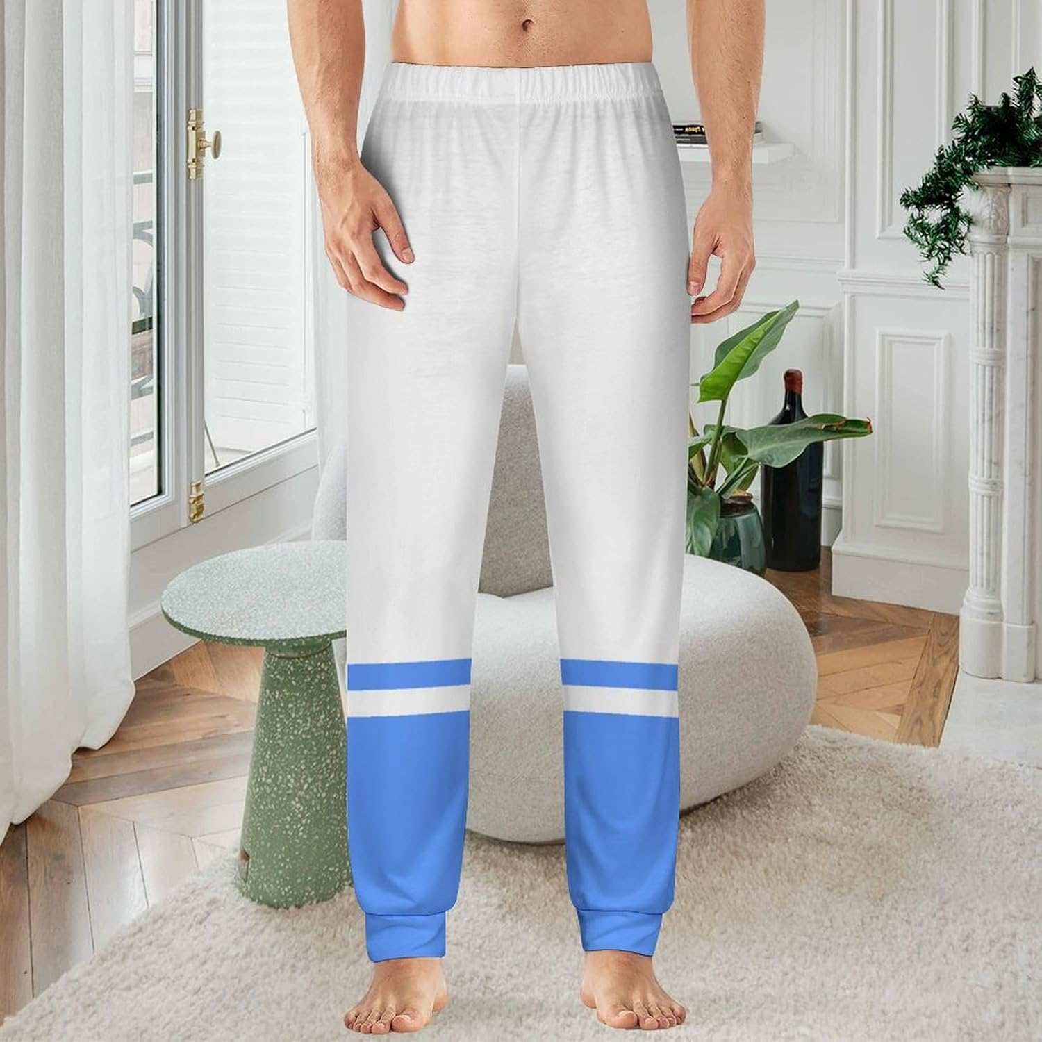 Adugen Origei Men Aland Flag Comfortable Pyjamas Bottoms Party Homewear Fall/Winter Long Sweet Pants