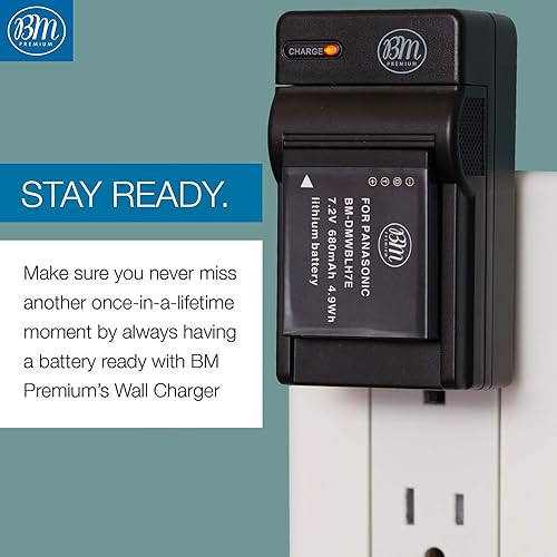 Miniatura 5 de Big Mike's BM Premium - Paquete de 2 baterías y cargador DMW-BLH7 para Panasonic Lumix DC-GX850, DMC-LX10, DMC-LX15, DMC-GM1, DMC-GM1K, DMC-GM1KA,