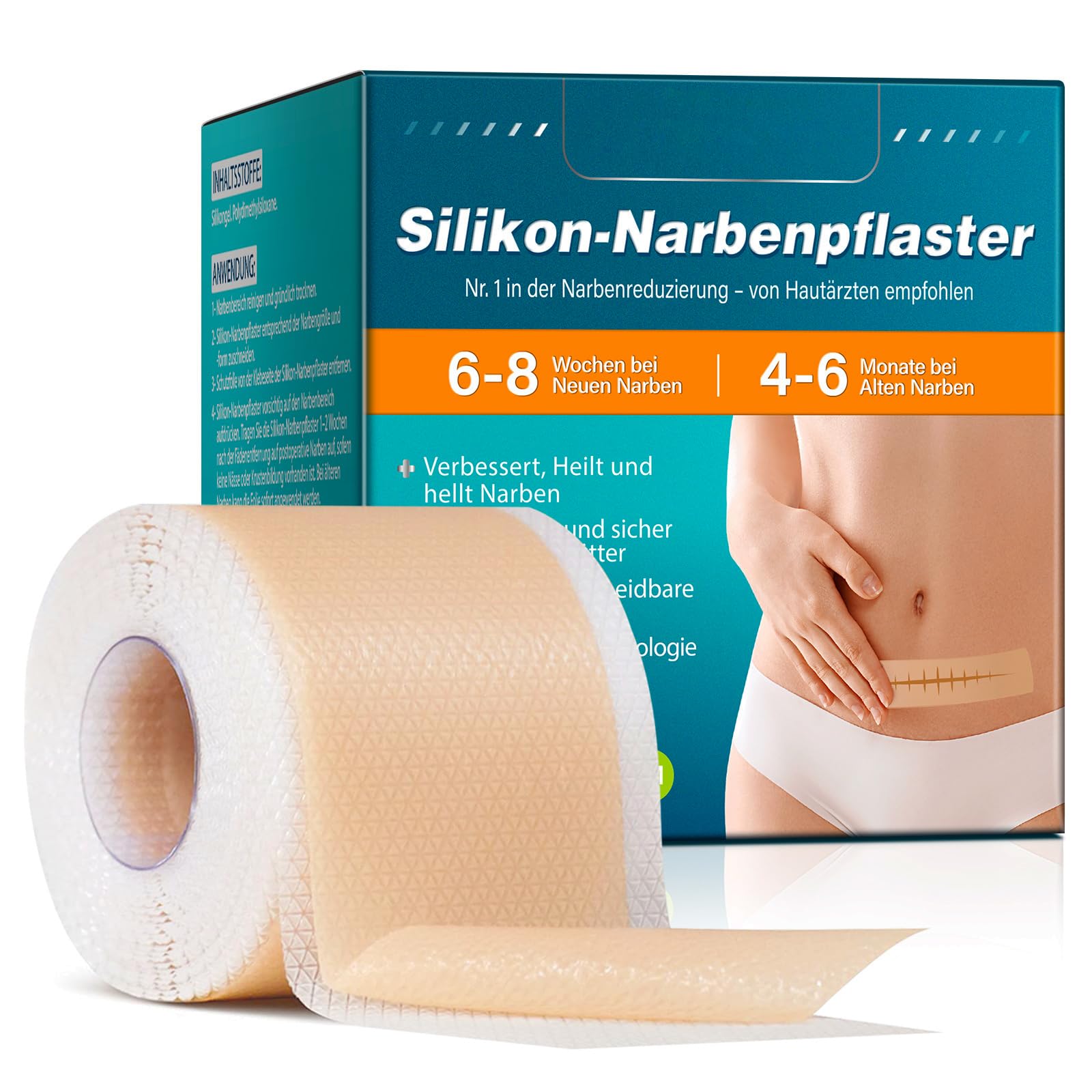 Silikon-Narbenpflaster - Wiederverwendbar & Zuschneidbar