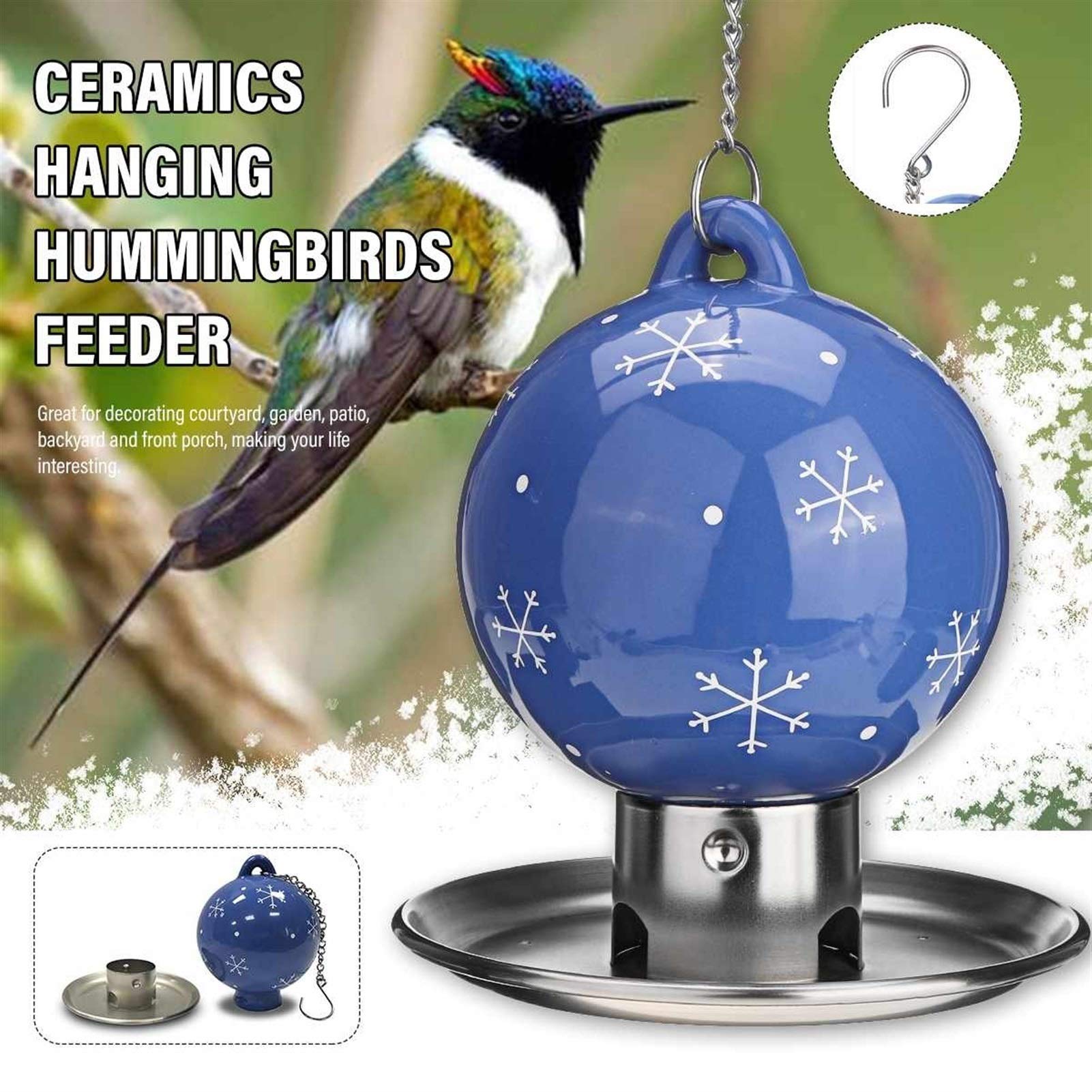 Vogelhäuschen Outdoor Garten Hängen Bird Feeder Keramik Kolibri Fütterungsplattform Vogelkäfig Nest Garten Balkon Dekor Vögel Perch Stand Futterhaus