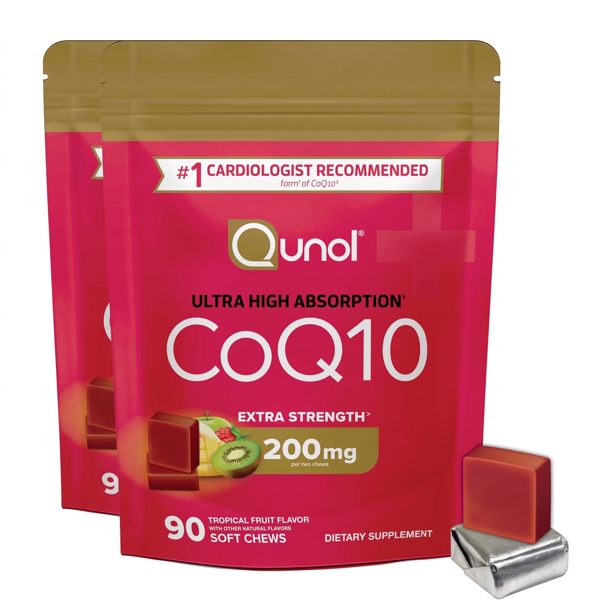 Qunol CoQ10 200mg Soft Chews, Extra Strength, Ultra High Absorption, 90ct — Amazon image 11