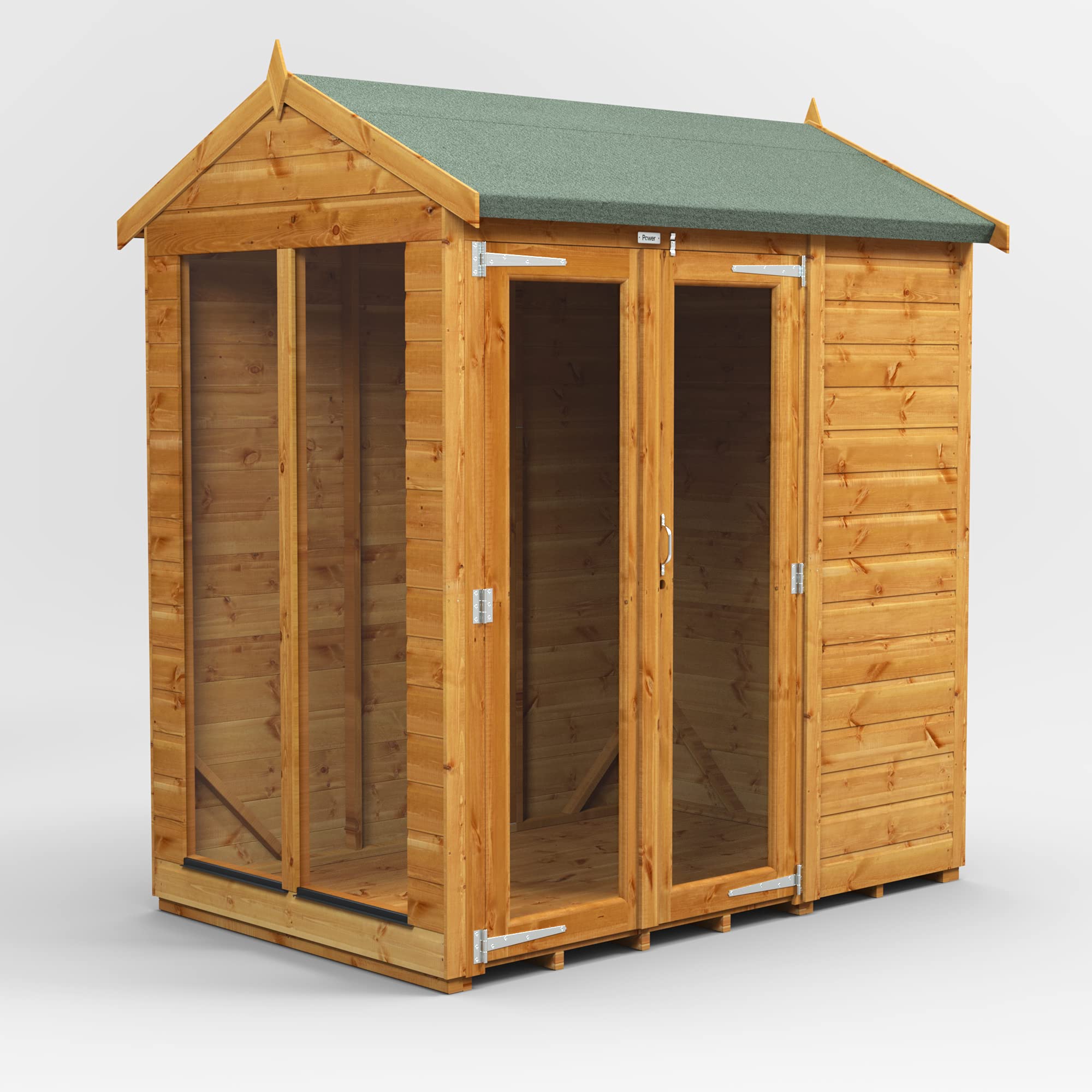 Powersheds High Grade Premium Apex Summer House Wooden Shed with Security Features, PVC Window Sills, Door & Window Flexibility, made from Extra Thick Timber — view 26